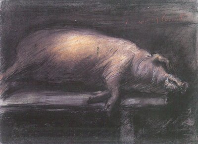 Geschlachtetes Schwein von Lovis Corinth
